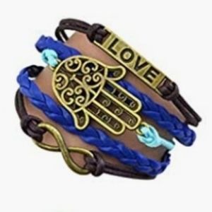 Handmade Braided Multi Layers Vintage Woven Rope Wrap Bangle Bracelet.